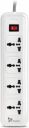 Syska QuadraPro- 4 Way Power Strip 4 Socket Extension Boards (Grey, White)...