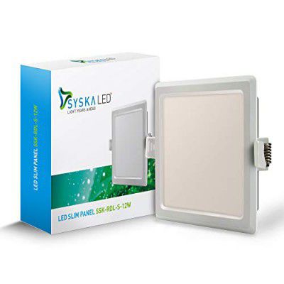 SYSKA (SSK-RDL-S-12W-4000K Warm White Rdl Led Slim Downlight (Cool Day Light, Polycarbonate)