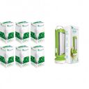 Syska SSK-SRL-9W- Base B22 9-Watt LED Bulb (Pack of 6, Cool Day Light) & T0790LA Tuo Portable Rechargeable Led Lamp Cum Torch with Upto 4hrs Backup (Green-White)...