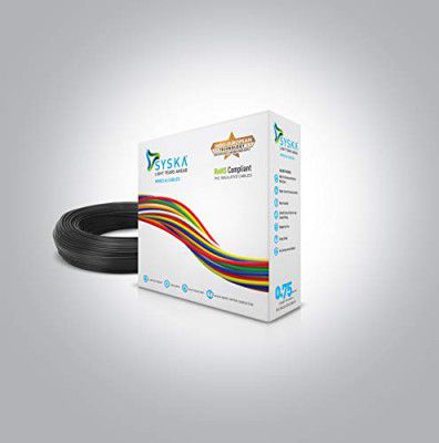 SYSKA WFBK511002 FR-0.75 sq mm Cables (Black, 90m Wire)