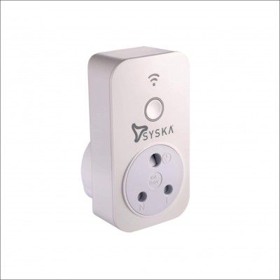 Syska WP001 Smart Wi-Fi Enabled Plug with Power Meter - Compatible with Amazon Alexa & Google Home