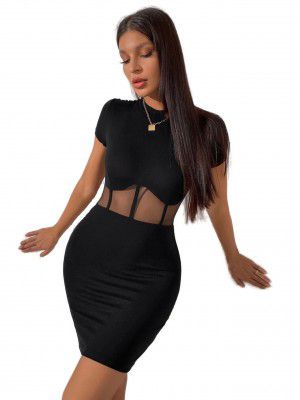 SYYNCRO Womens Western Bodycon Dresses for Women |Knee-Length Mini Dress | Midi Western Dress for Women| Short Dress