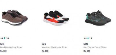 Szn Men Shoes Starts at Rs 100