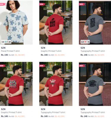 Myntra: SZN Men T-shirts At Rs 148