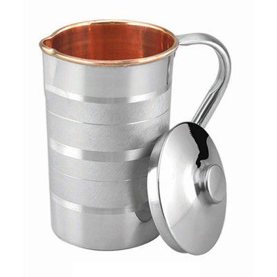 T-Copper® Luxury Steel Copper Water Jug/Pitcher 