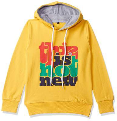 T2F Boys' Chest Printed Hooded Sweatshirt