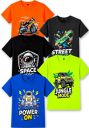 T2F Boys Cotton Regular fit T-Shirts Pack of 5