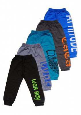 T2F Boys Loose Fit Track pants(Pack of 5)