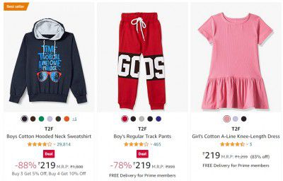 T2F Kids Clothings Upto 92% Off