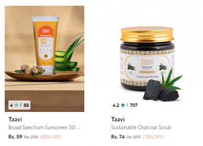 Taavi Beauty & Personal Care Products at Minimum 70% off