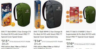 Amazon: Upto 80% OFF DHS - Table Tennis Set | Starts At Rs.139