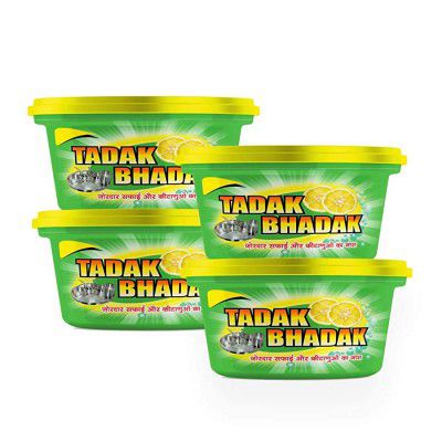 Tadak Bhadak Dishwash Bar - 700g (Pack of 4) with Free Scrub Inside
