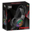 TAG Carbon Wired USB Gaming Over Ear Headphones, Headset with Mic & RGB Effect...