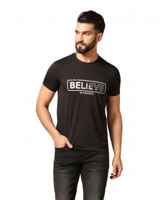 TAGDO Men's Casual Text Printed Heavy Lycra T-Shirt