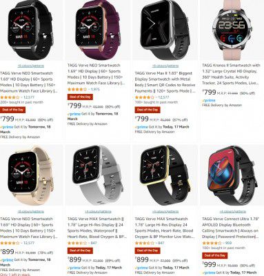 TAGG Smartwatches Starts ₹799