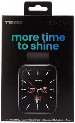 TAGG Verve MAX with 1.78 inch IPS Display, Real Spo2, 24 * 7 Heart and Blood Rate Monitoring, Female Health Tracking || Black Red