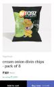 Tagzfoods cream onion divin chips - pack of 8...