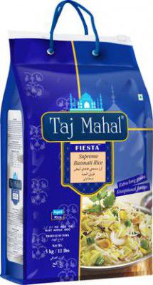 Taj Mahal Fiesta Blue 5kg Basmati Rice (Long Grain, Steam) (5 kg)