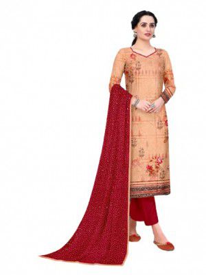 Take Off Ladies Suit with Heavy Dupatta for Women & Girls Red