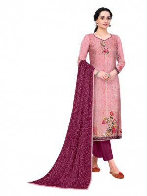 Take Off Ladies Suit with Heavy Dupatta for Women & Girls Pink