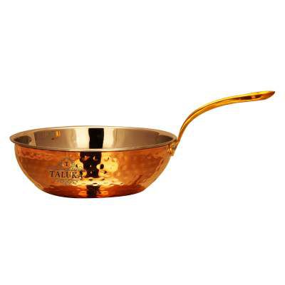 Taluka Stainless Steel Copper Fry Tadka Pan, 700 Ml