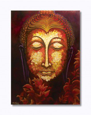 Tamatina Wall Sticker Buddhism Buddha Size-61X45 cms.a5520