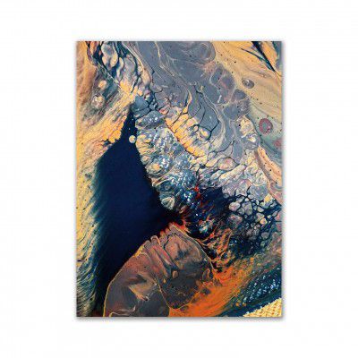 Tamatina Wall Sticker | Modern Art | Abstract Art | Wall Decor | Office | Hotel | Living Room | Self Adhesive | Multicolor |Size-122X92 cms.a6247