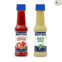 Tanzima® Tomato Ketchup and Green Chilli Sauce, Combo Offer Pack of 2 (200g Each)...