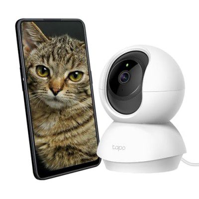 Tapo TP-Link C210 360° 3MP Full HD 2304 X 1296P Video Pan/Tilt Smart Wi-Fi Security Camera | Alexa Enabled | 2-Way Audio| Night Vision| CCTV White