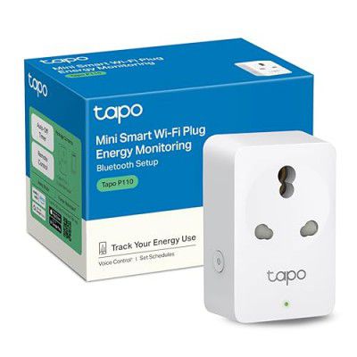 Tapo TP-Link P110 Mini 16A Smart Wi-Fi Plug, Energy Monitoring | Controller 4-Way Safety Protection
