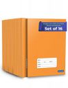 TARGET PUBLICATIONS Soft Brown Cover Small One Side Ruled & One Side Blank/Unruled Notebooks | 172 Pages A5 Size|18 cm x 24 cm Approx | Pack of 16 Books|GSM 57...