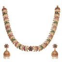 TARINIKA Antique Gold Plated Girija Short Necklace Set with Crescent Moon Design - Jewelry Set for Women Perfect for Ethnic occasion | Traditional Jewellery For Women...