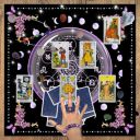 Tarot Mat, Tarot Cloth for Spread, 50×50cm Premium Tarot Cloth & Altar Cloth (Purple)...
