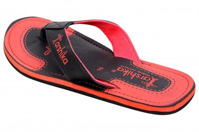 Tarshika Men's Regular Flip-Flops and House Wear Slippers(SLIPPER 06_RED_6N) UK-6
