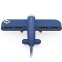 TASLAR USB Hub 2.0 4-Port 4 in 1 with HIGH Speed USB Portable USB Adapter in The Aerospace Plane Design (Blue)...