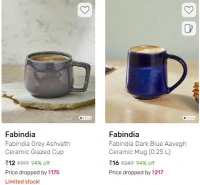 Tata Cliq : Fab India Products | Starts At Rs.12