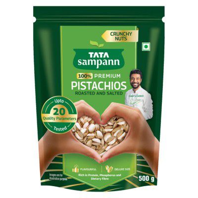 Tata Sampann Pistachios Roasted & Salted, Pista, 500g