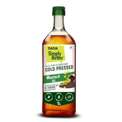 Tata Simply Better Pure & Unrefined Cold Pressed Mustard Oil, 1L