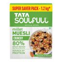 Tata Soulfull Crunchy Millet Muesli, 1.2 kg, Contains Wholegrains Nuts & Fruits, Source of Protien, High Fibre, Contains Ragi & Jowar...