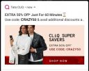 Tatacliq Loot Deal: Extra 50% Discount Coupon up to ₹500...