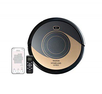 Taurus Inalsa Robot Vacuum Cleaner Homeland Gyro- 4in1 Function|Vacuum,Scrub,Mop & Sweep|1800Pa,Smart Navigation & 7 Cleaning Modes| 120 Min Runtime, Alexa & Google Assistant Connectivity