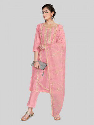 TAVAS Ethnic Motifs Embroidered Unstitched Dress Material