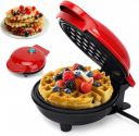 TAZLYN Mini Waffle Maker Machine 3 In 1 For Home Kitchen Appliances For Home Kitchen Items Gift Non-Stick Surfaces4 Inch