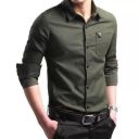 TB Trybuy.in Exclusive Designer Army Green Cotton Solid Casual Shirt for Men...