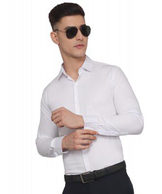 TB Trybuy.in Exclusive Designer Cotton Solid Casual White Shirt for Men