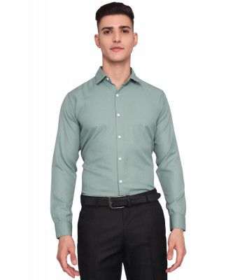 TB Trybuy.in Exclusive Designer Cotton Solid Casual Slim Fit Mint Green Shirt for Men