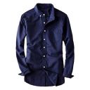 TB Trybuy.in Exclusive Designer Cotton Solid Navy Blue Casual Shirt for Men...