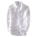 TB Trybuy.in Exclusive Designer Linen Solid Casual White Shirt for Men...