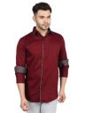TB Trybuy.in Exclusive Designer Redwine Cotton Solid Casual Shirt for Men...