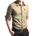 TB Trybuy.in Exclusive Designer Trendy Cotton Solid Khaki Casual Shirt for Men...